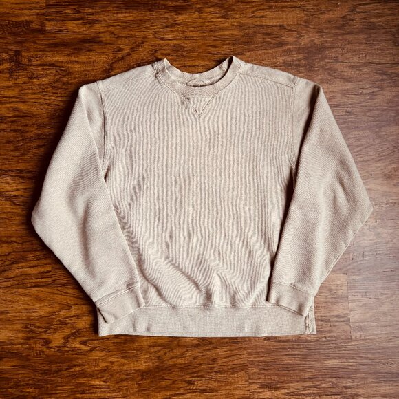 L.L. Bean Other - Vintage LL Bean Sweatshirt Mens Medium Tan Heavyweight Crewneck Pullover
